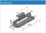 KLING Standing Seam Sliding Clips PLUS, Rib height 38mm with a sliding range of 55 mm, Box 500