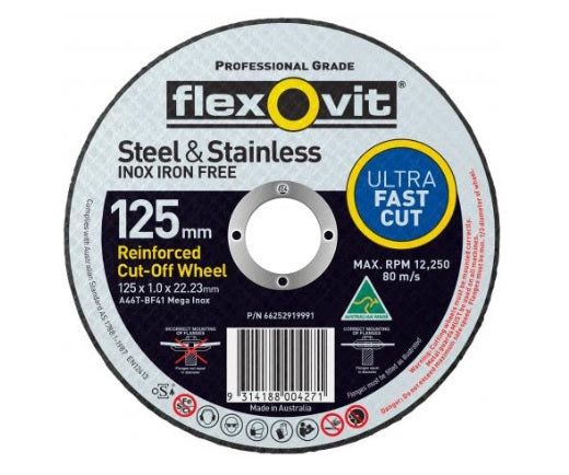 FlexOvit 125 x 1.0 x 22.23 Cut-Off Disc