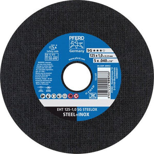 PFERD cut-off wheel ultra-thin (5") 125mm X 1.0mm 22.23mm